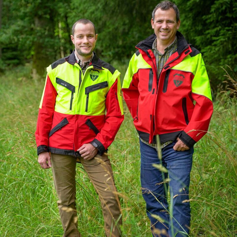 Michael (Objektverantwortung) und André (Holzlogistik)